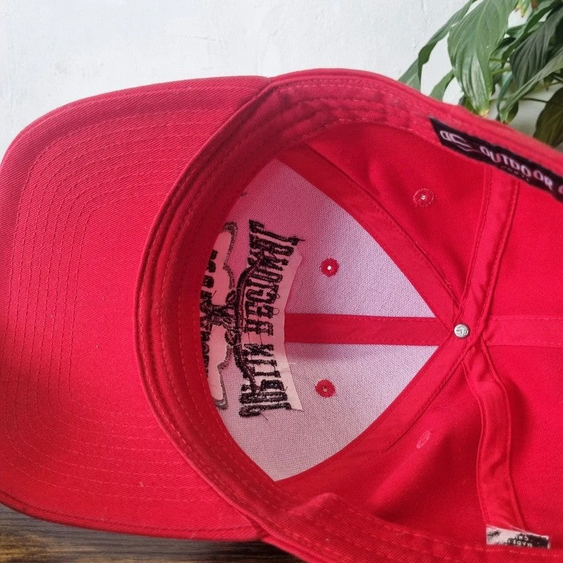 Vintage American Baseball Hat Snapback cap one size adjustable red Joplin Regional Stockyards