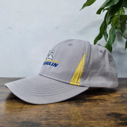 Vintage American Baseball Hat Snapback cap one size adjustable grey Michelin man tire