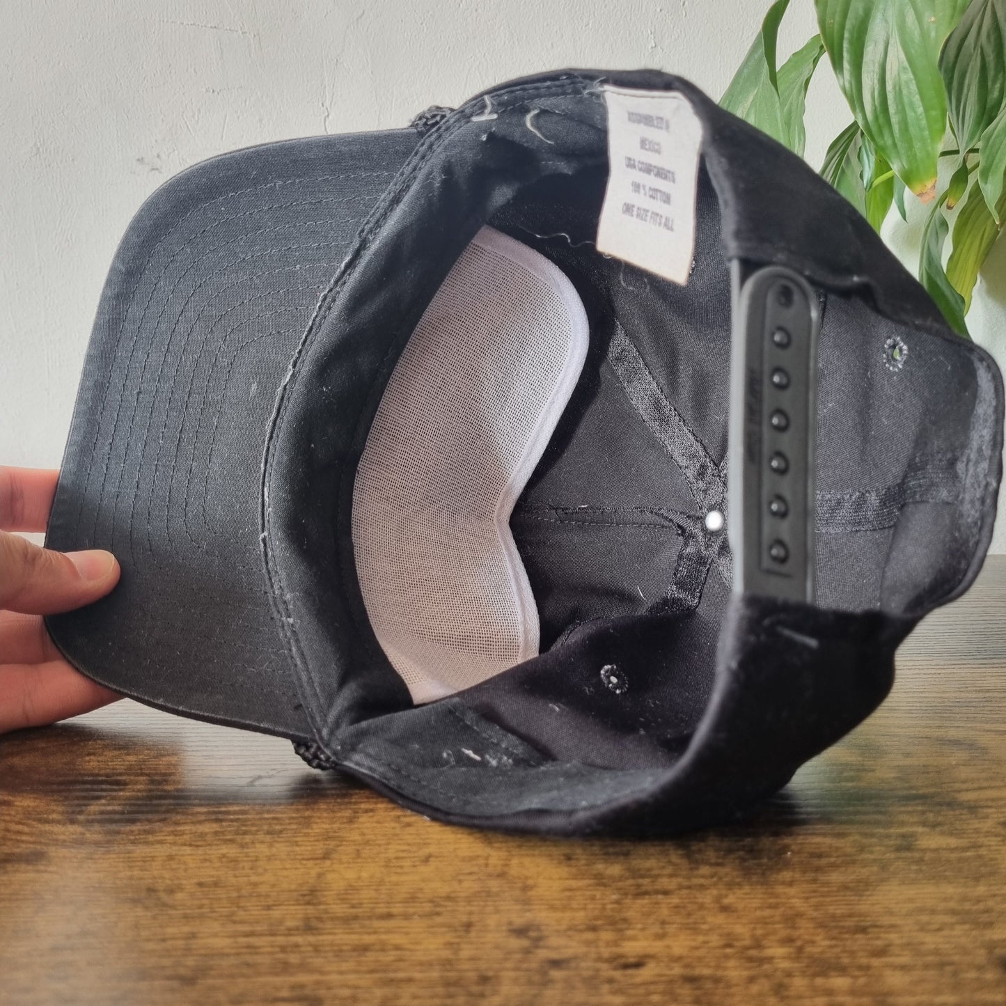 Vintage American Trucker Hat Snapback cap one size adjustable Black 50 over the