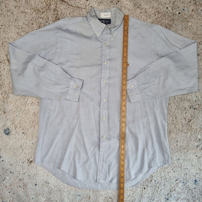 Ralph Lauren OXFORD SHIRT YARMOUTH 100% COTTON PLAIN - Blue - Size 16