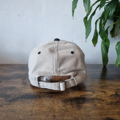 Vintage American baseball Hat Snapback cap one size adjustable beige black tdw