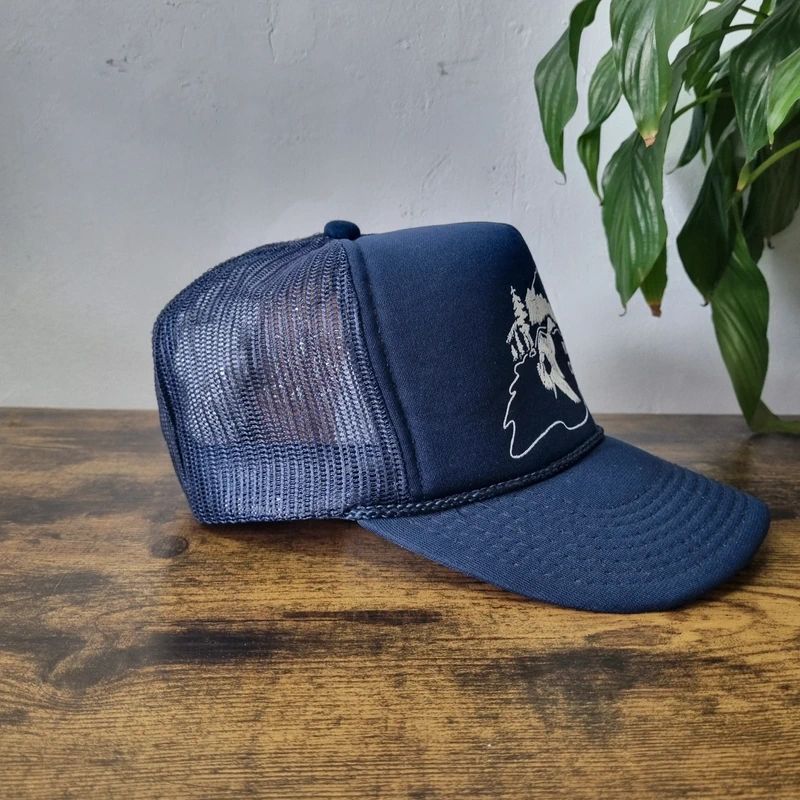 Vintage American Trucker Hat Snapback cap one size adjustable rock creek duck navy
