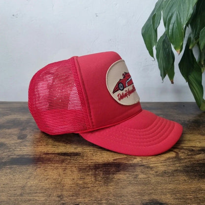 Vintage American Trucker Hat Snapback cap one size adjustable red Detroit Grand Prix racing