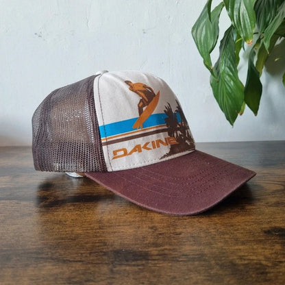 Vintage Dakine Baseball Hat Snapback cap one size adjustable beige brown