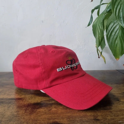 Vintage Budweiser baseball Hat Snapback cap one size adjustable red
