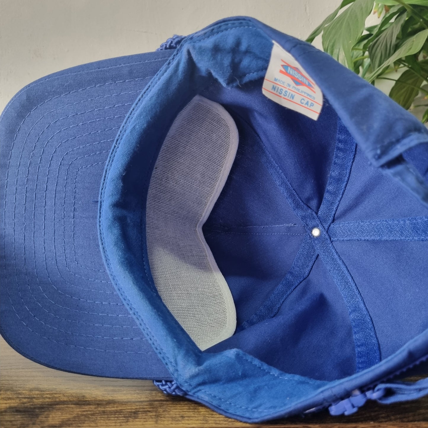 Vintage American Trucker Hat Snapback cap one size adjustable blue