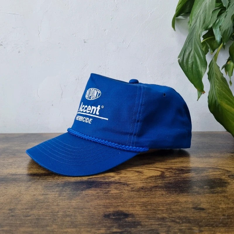 Vintage American Trucker Hat Snapback cap one size adjustable blue Du Pont Accent