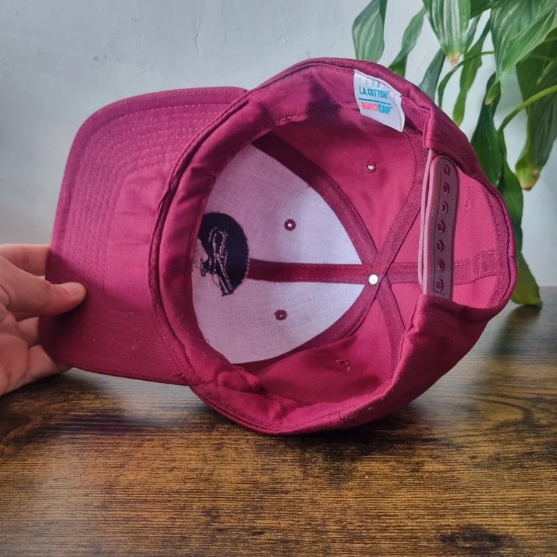 Vintage American Baseball Hat Snapback cap one size adjustable burgundy Taifun plane
