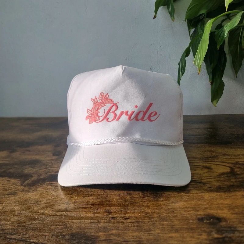 Vintage American Trucker Hat Snapback cap one size adjustable white Bride hen stag do