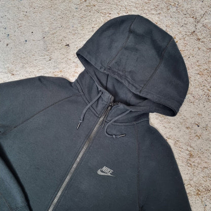 Nike Tech Fleece Tracksuit Jacket AW77 black Zip up Hooded Size Small Men's