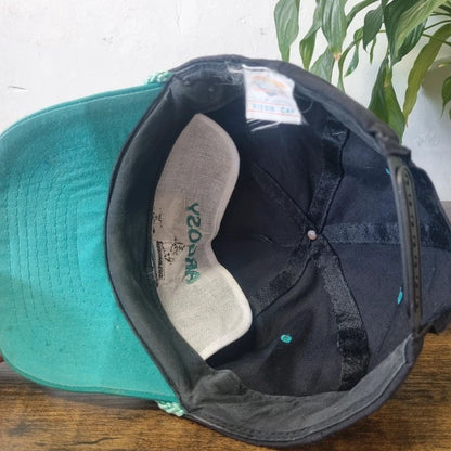 Vintage American Trucker Hat Snapback cap one size adjustable black green argosy ship