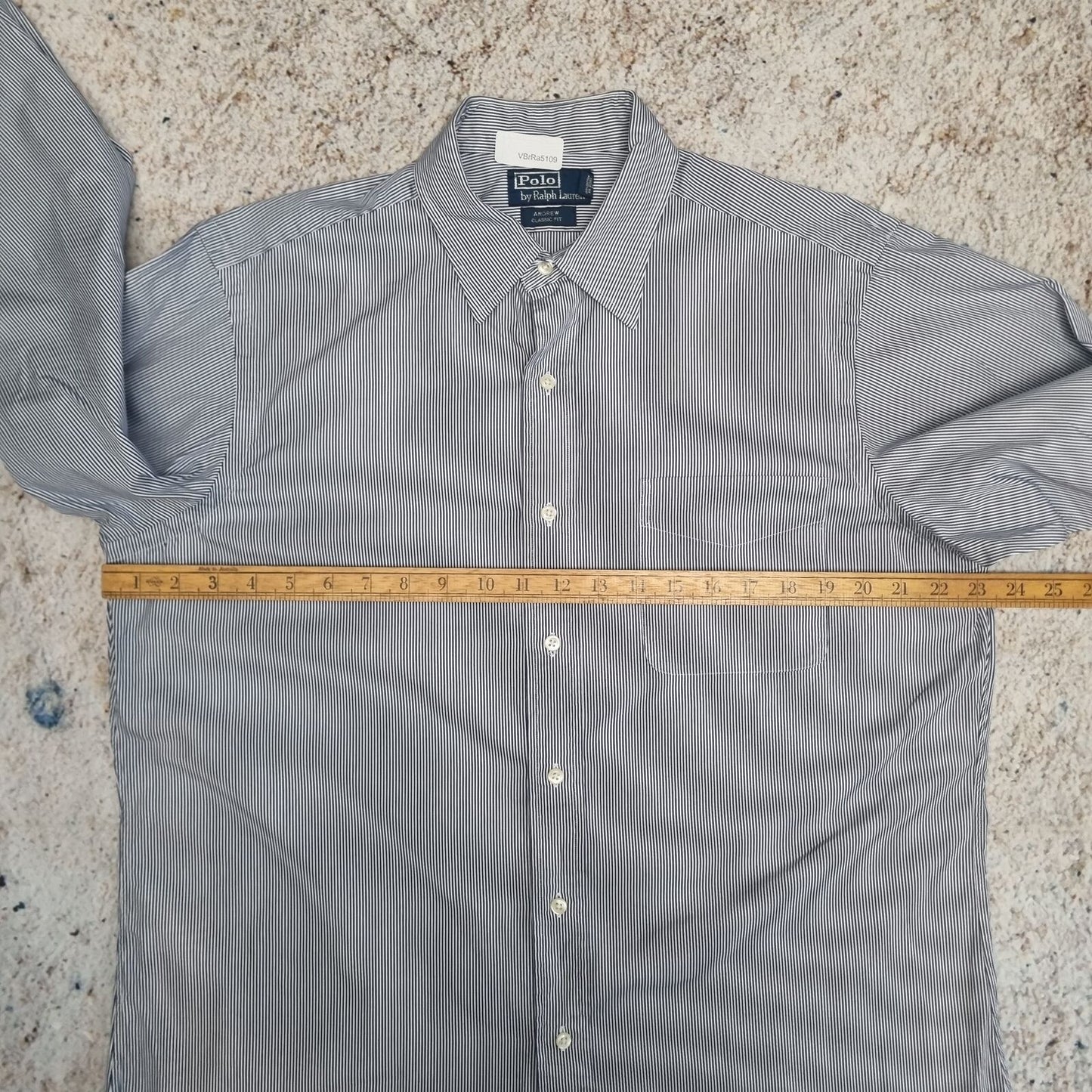 Ralph Lauren SHIRT ANDREW CLASSIC FIT STRIPE 32 33 - Blue - Size 16