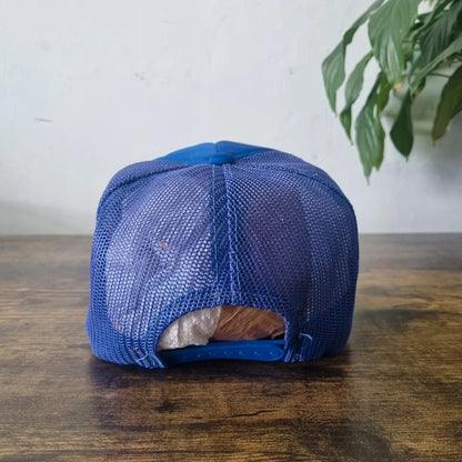 Vintage American Trucker Hat Snapback cap one size adjustable blue Conestoga College