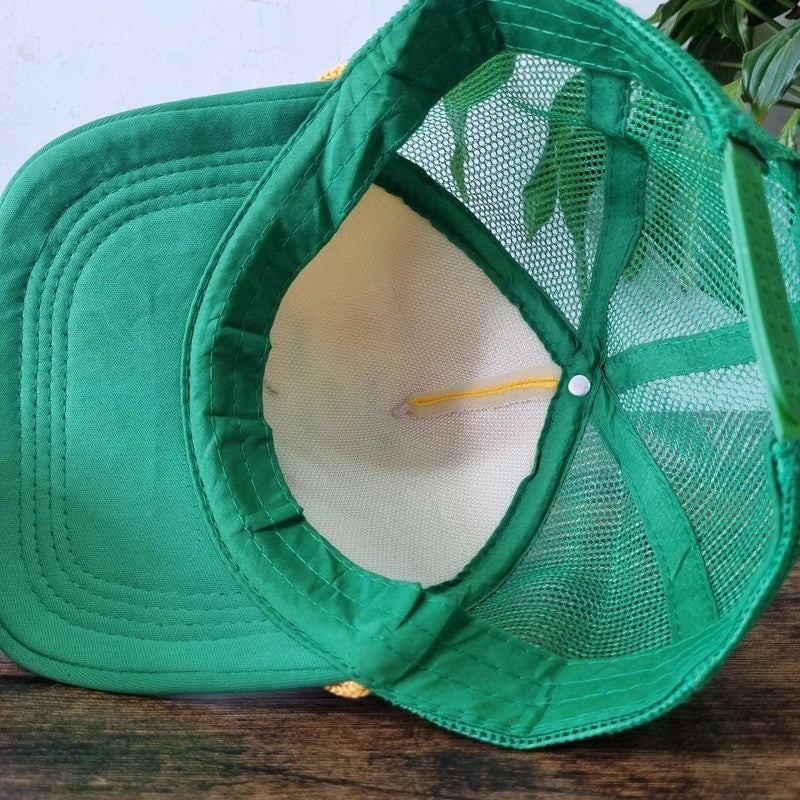 Stranger things Trucker Hat Snapback cap one size adjustable green yellow camp know where