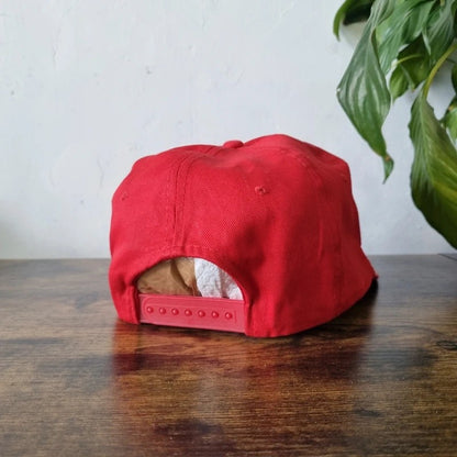 Vintage American Trucker Hat Snapback cap one size adjustable red lumber supply