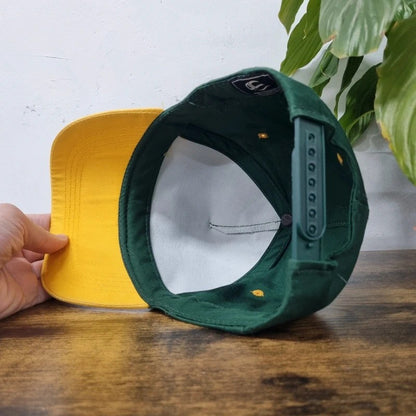 Vintage American Baseball Hat Snapback cap one size adjustable green yellow pitts & Son excavating