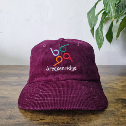 Vintage American Trucker Hat Snapback cap one size burgundy breckenridge