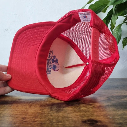 Vintage American Baseball Hat Snapback cap one size adjustable red