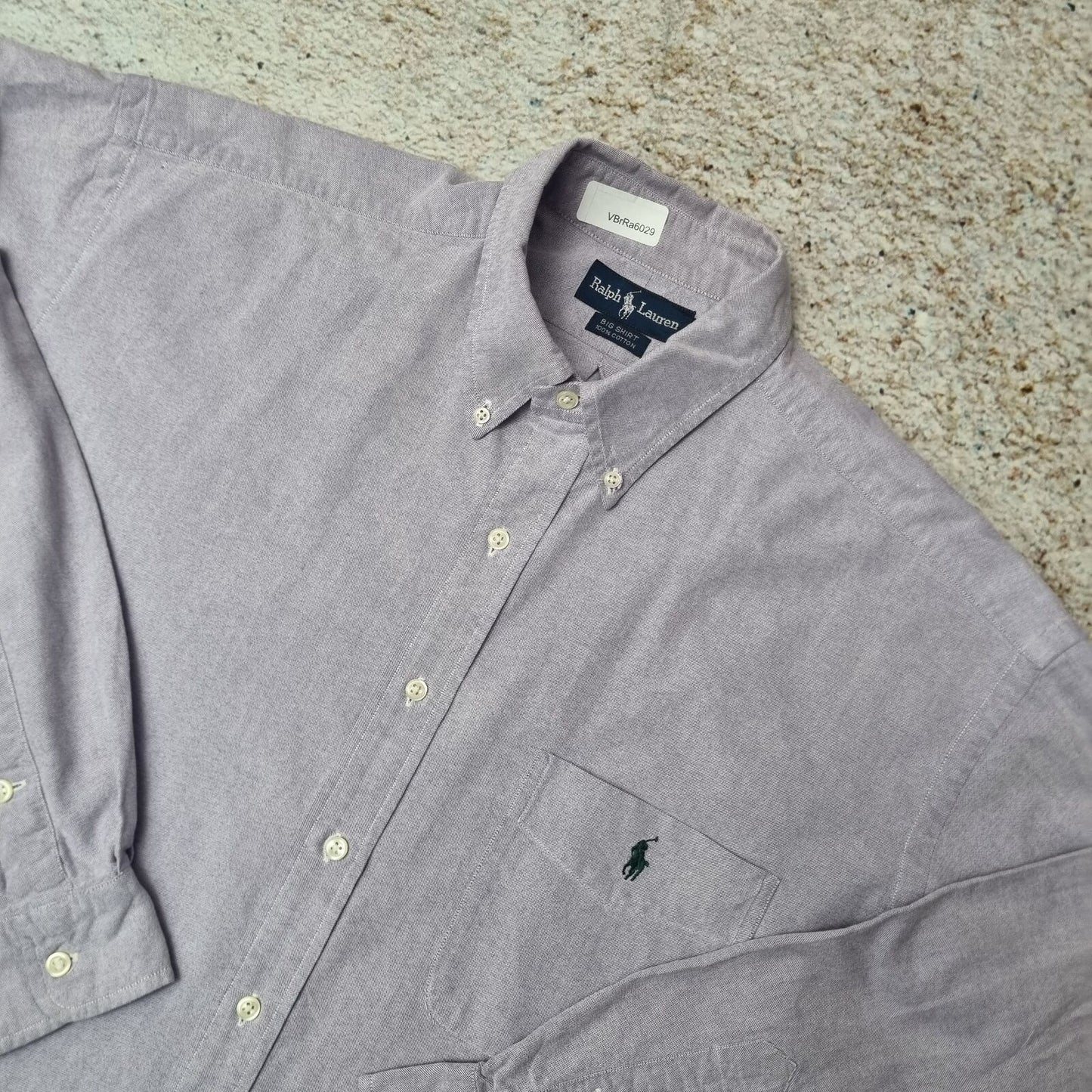 Ralph Lauren OVER SHIRT BIG SHIRT PLAIN - Purple - Size XL