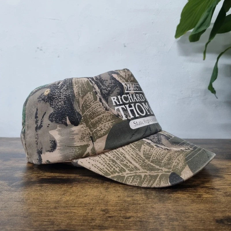 Vintage American Baseball Hat Snapback cap one size adjustable khaki realtree camo elect Richard ned