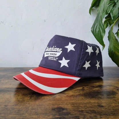 Vintage American Baseball Hat Snapback cap one size adjustable kentuckiana tank wash navy red