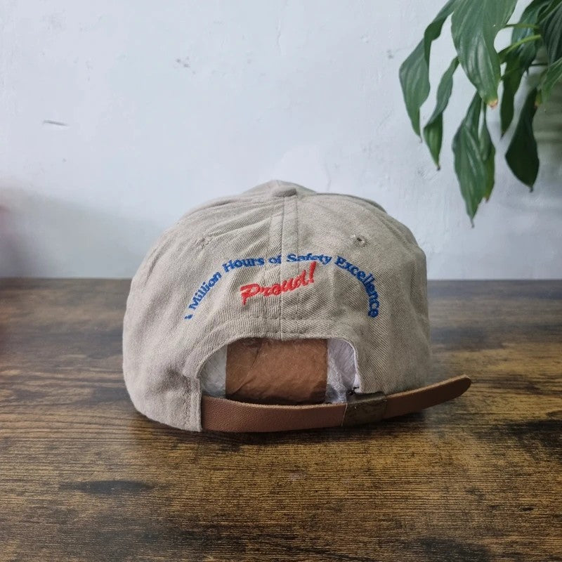 Vintage American Trucker Hat Snapback cap one size beige federal mogul