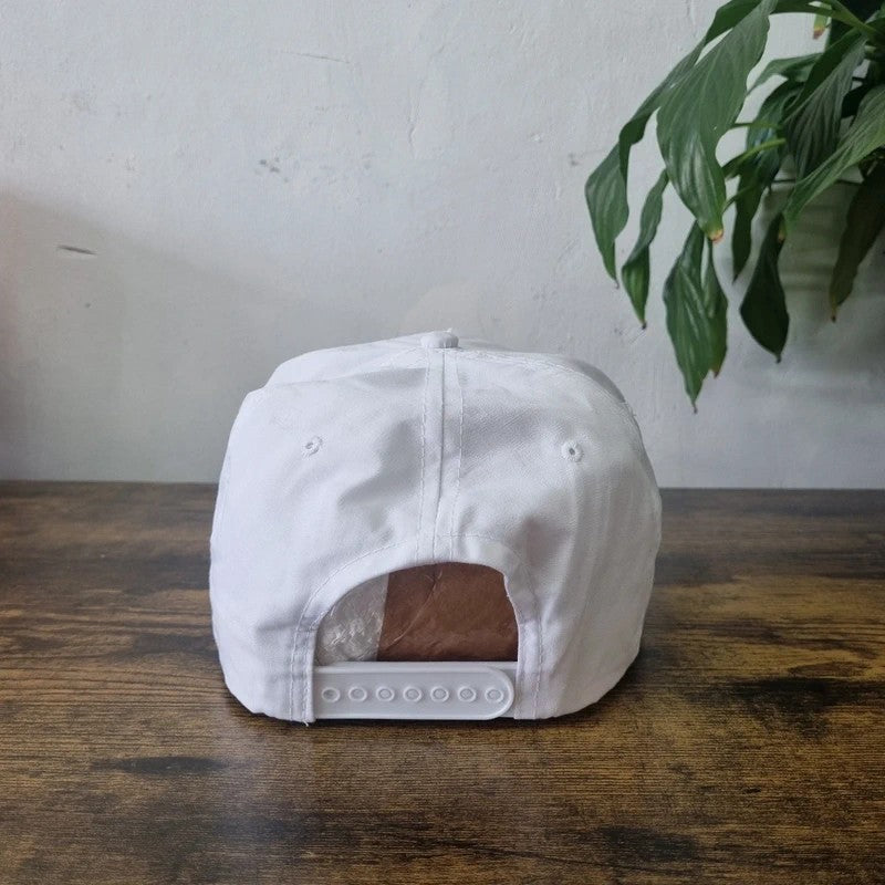 Vintage American Trucker Hat Snapback cap one size adjustable white Hanover Park