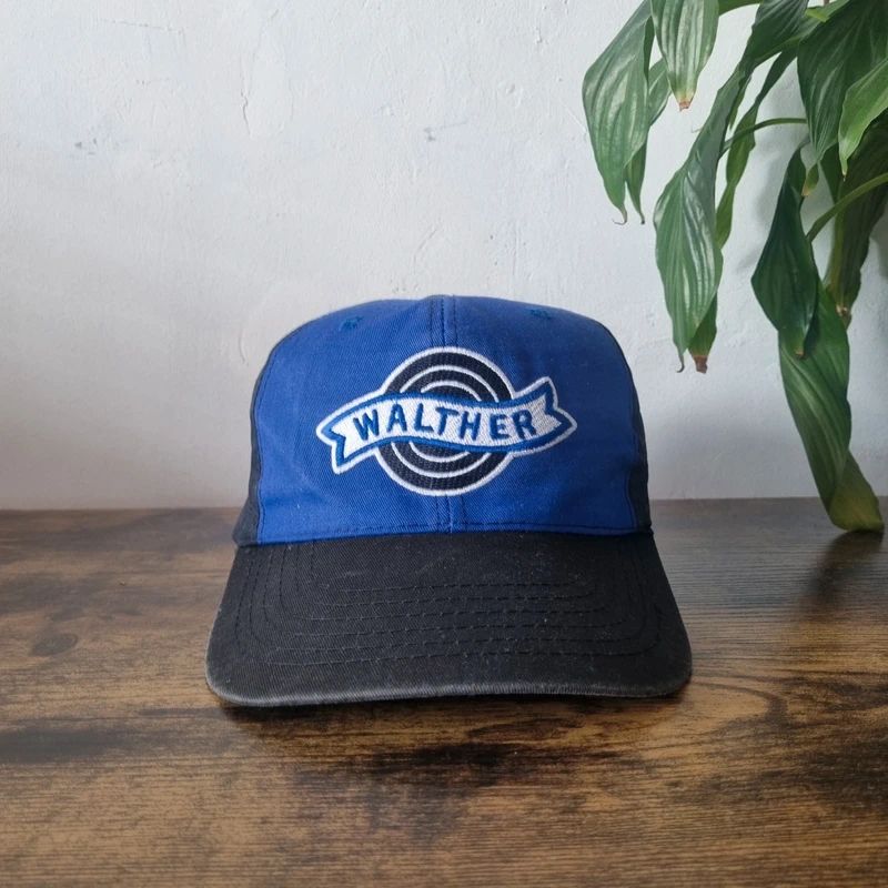 Vintage American Baseball Hat Snapback cap one size adjustable blue black walther firearms