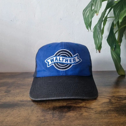 Vintage American Baseball Hat Snapback cap one size adjustable blue black walther firearms