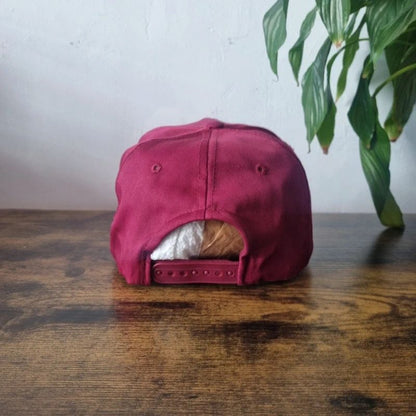 Vintage American Baseball Hat Snapback cap one size adjustable burgundy Taifun plane