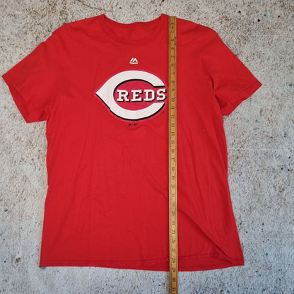 Majestic T-SHIRT CINCINNATI REDS TOP TEE MLB BASEBALL USA - Red - Size M
