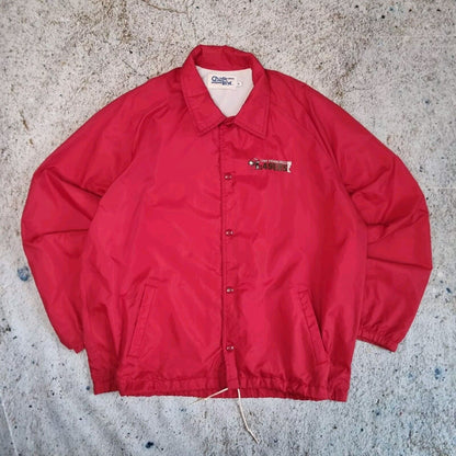 Chalk Line San Francisco 49ers Coach Varsity Jacket 90s - Size XL Red Vintage