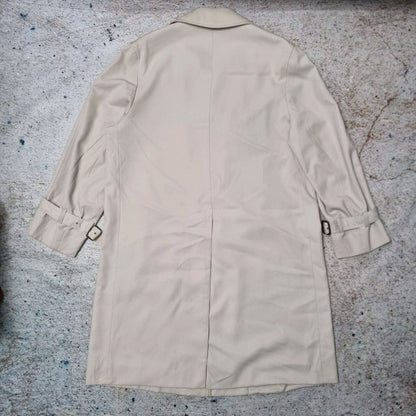 Aquascutum London England Trench Coat Mac Jacket Khaki Beige Mens Size 40