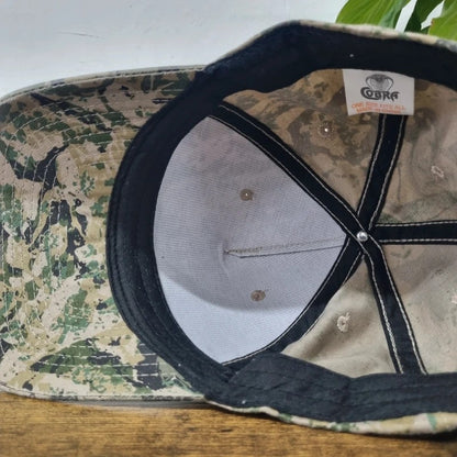Vintage American Baseball Hat Snapback cap one size khaki green camo Chevrolet dealer