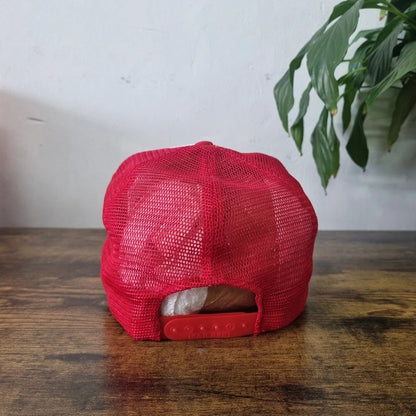 Vintage American Trucker Hat Snapback cap one size adjustable red white good cents