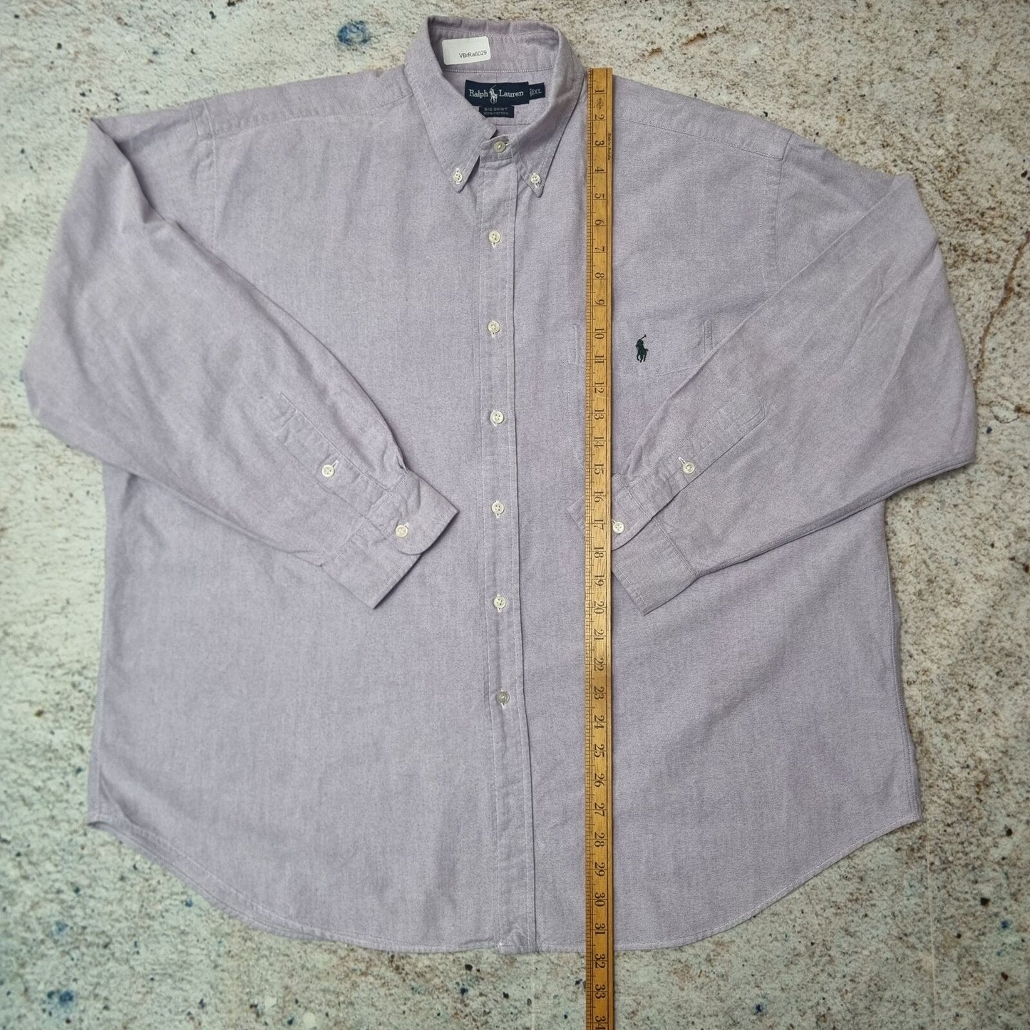 Ralph Lauren OVER SHIRT BIG SHIRT PLAIN - Purple - Size XL