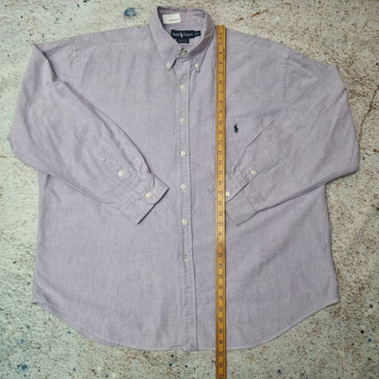 Ralph Lauren OVER SHIRT BIG SHIRT PLAIN - Purple - Size XL