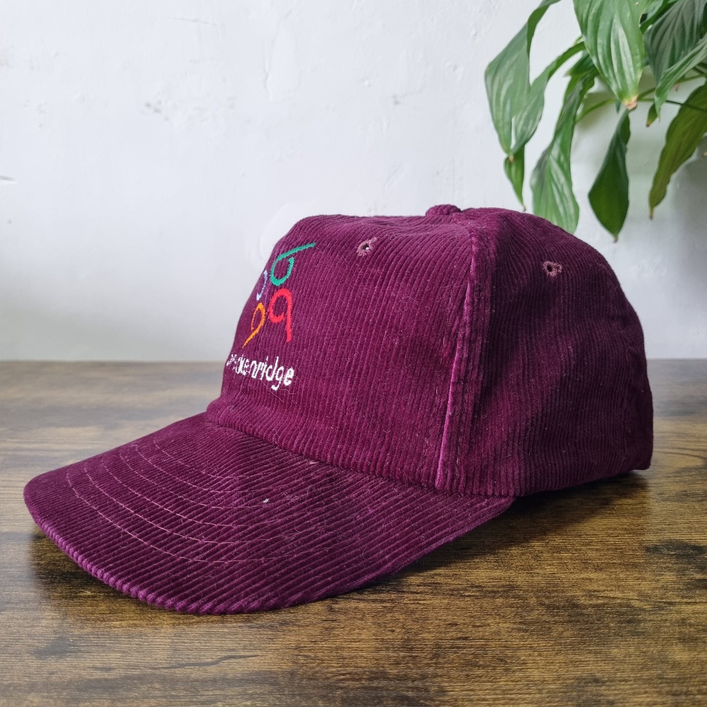 Vintage American Trucker Hat Snapback cap one size burgundy breckenridge