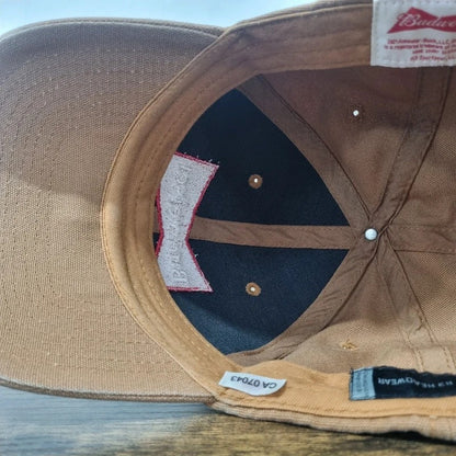 Vintage American Baseball Hat Snapback cap one size adjustable brown Budweiser