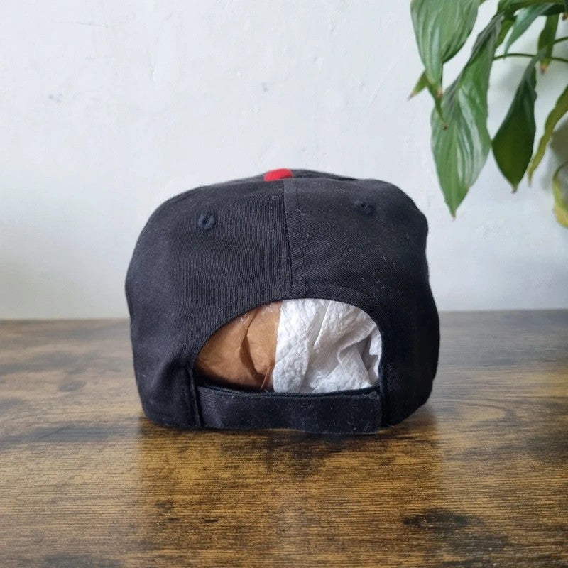 Vintage American Baseball Hat Snapback cap one size adjustable black red lawson racing