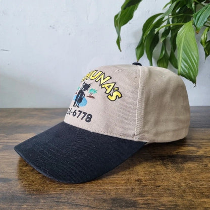 Vintage American Baseball Hat Snapback cap one size adjustable beige kahunas surf