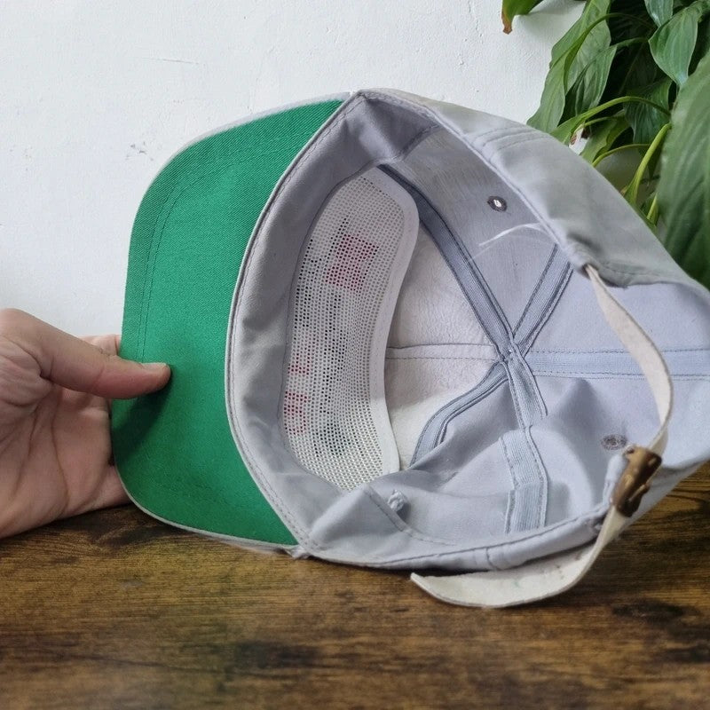 Vintage American Trucker Hat Snapback cap one size adjustable grey farming feed