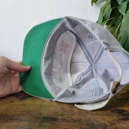 Vintage American Trucker Hat Snapback cap one size adjustable grey farming feed
