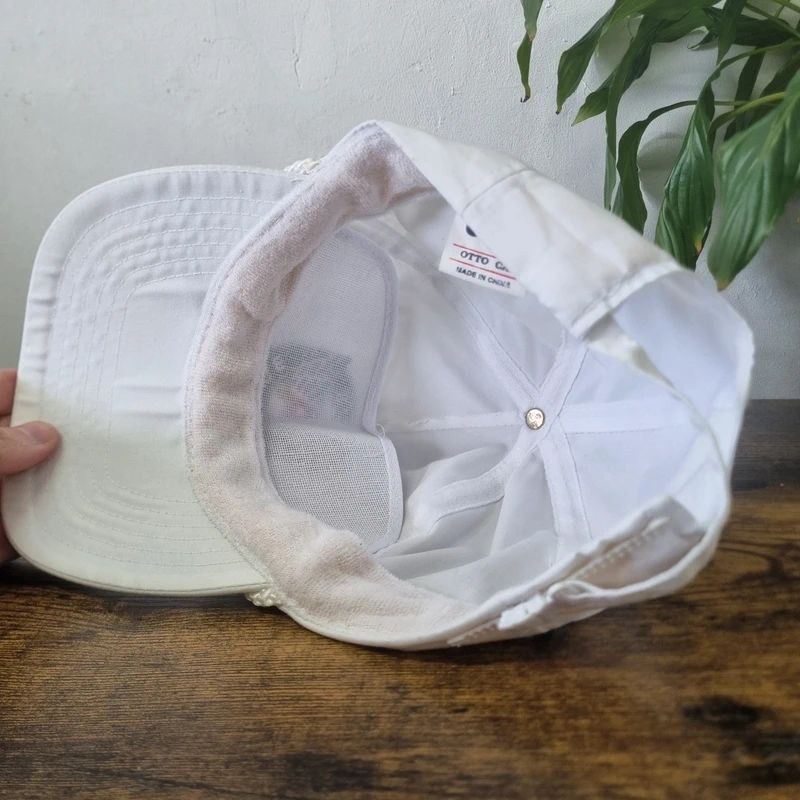 Vintage American Trucker Hat Snapback cap one size adjustable white Marine repair garage