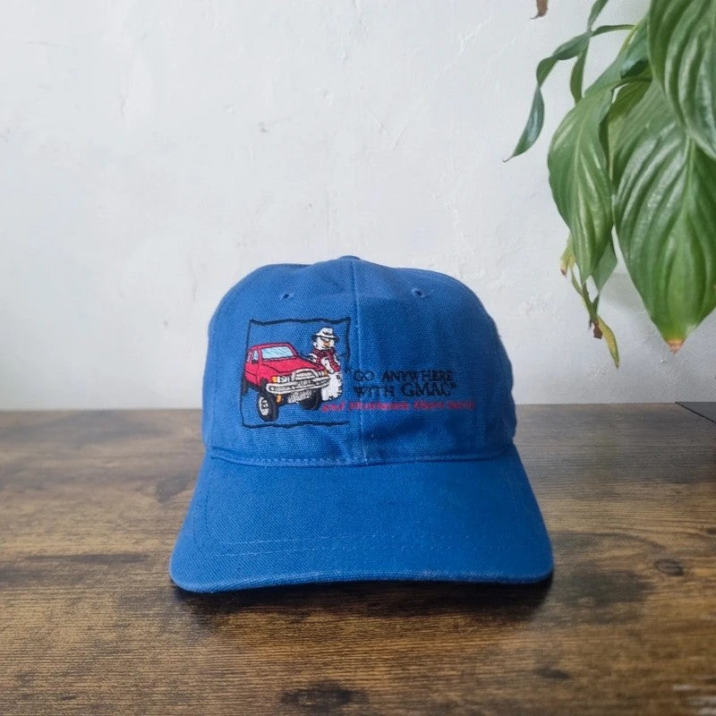 Vintage American baseball Hat Snapback cap one size blue Go Anywhere with GMAC