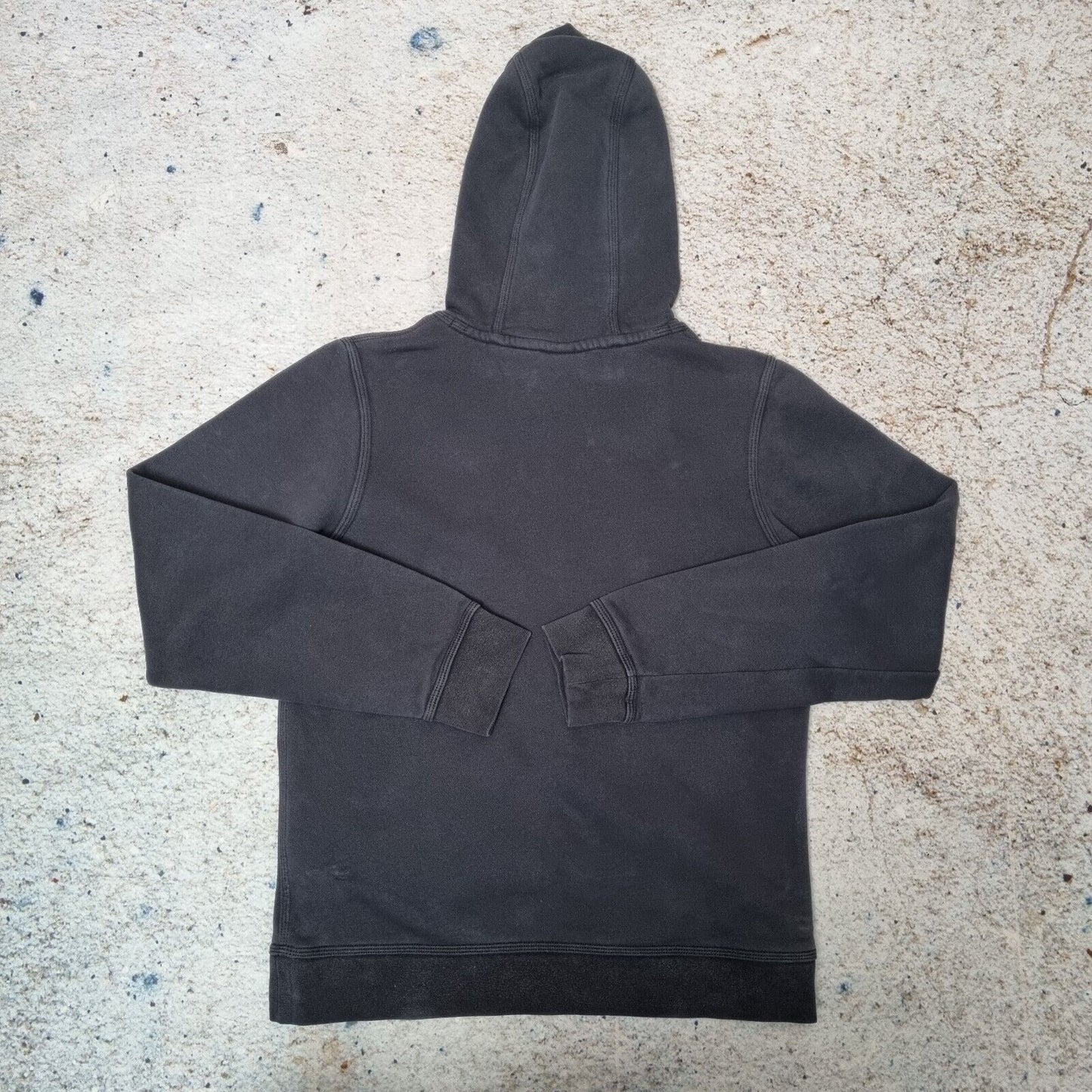 Nike Hoodie Logo Big Centre Spellout Size S Retro Hooded Swoosh Black