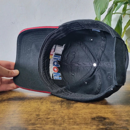Vintage American Trucker Hat Snapback cap one size adjustable black mobil 1 oil nascar