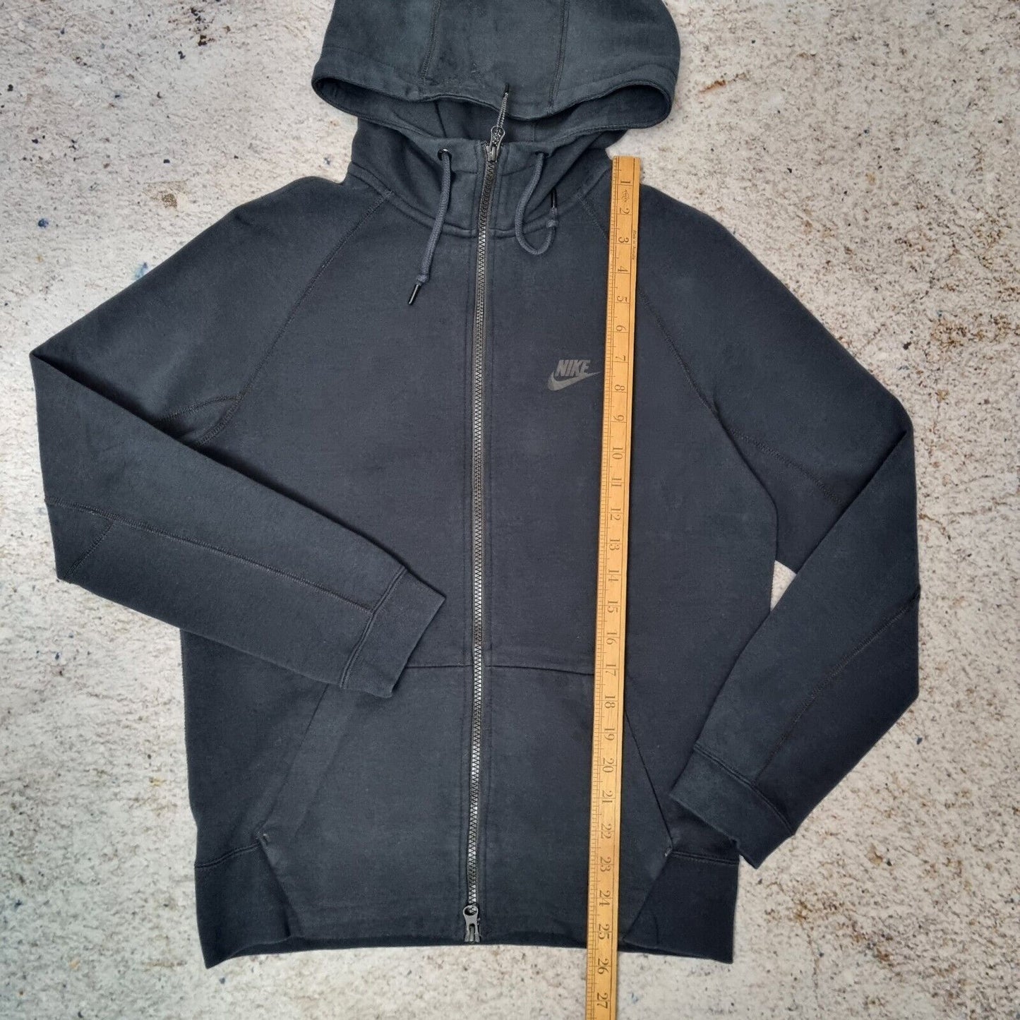 Nike Tech Fleece Tracksuit Jacket AW77 black Zip up Hooded Size Small Men's