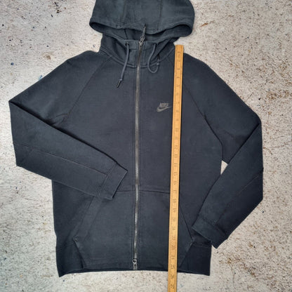 Nike Tech Fleece Tracksuit Jacket AW77 black Zip up Hooded Size Small Men's