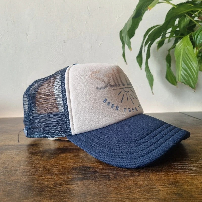 Salt life Baseball Hat Snapback cap one size adjustable navy white